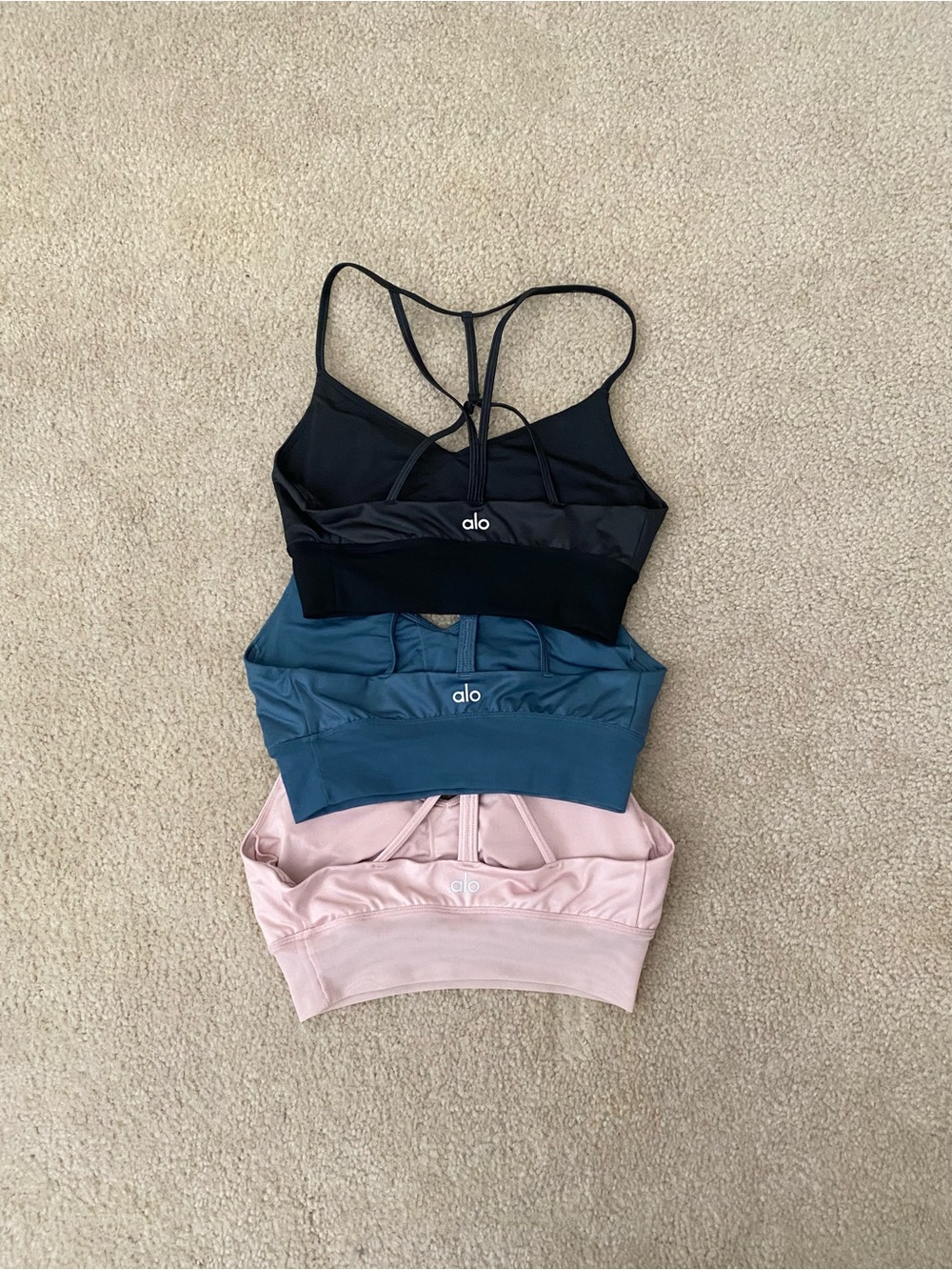 ALO Yoga Strappy Alosoft Lavish Sports Bras - Picture 1 of 10